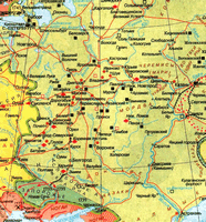 Доставка колонистов в Поволжье. Карта.