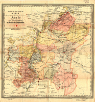 Область немцев поволжья в 1922 г. Карта